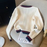 New 2024 Autumn Winter Cashmere Top Women V Neck Pullover Warm Knitwear Jumper Woman Clothes Twist Outwear Knited Tops Women - Image 2