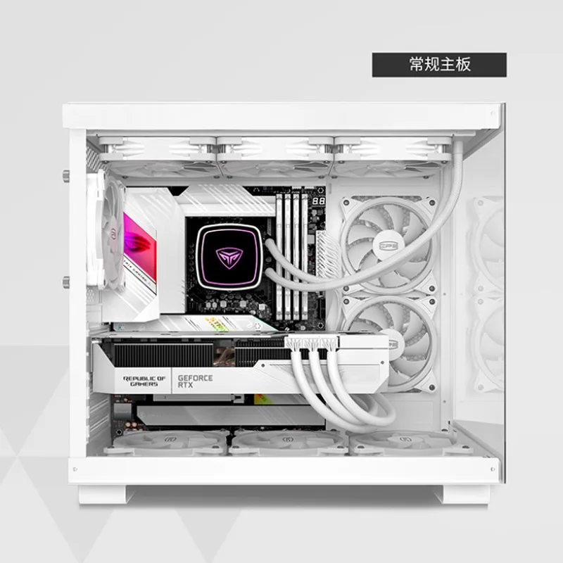 

2025 hot saleOverclocking three PCCOOLER C3T500 sea view room ATX chassis side through support back plug main board 360 water co