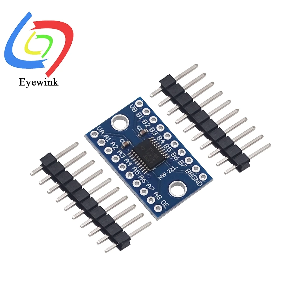 TXS0108E وحدة تحويل المستوى المزدوجة الكاملة عالية السرعة 8 بت محول جهد ثنائي الاتجاه