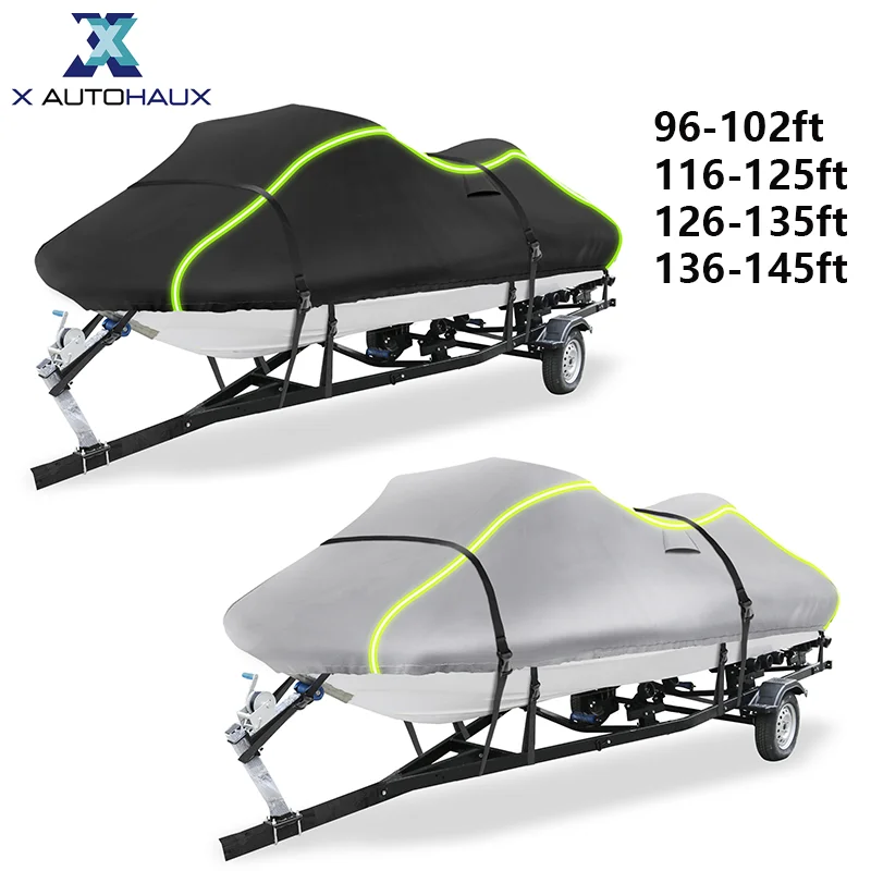 

X Autohaux 300D Duty Oxford с защитой от УФ-лучей, водонепроницаемый чехол для прицепа PWC для Yamaha, SeaDoo, Kawasaki, чехол для гидроциклов