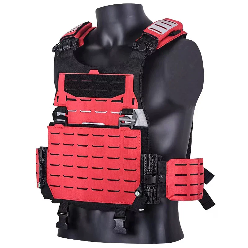 Lightweight tactical vest molle module quick-release cs training equipment breathable multi-functional protective rescue vest