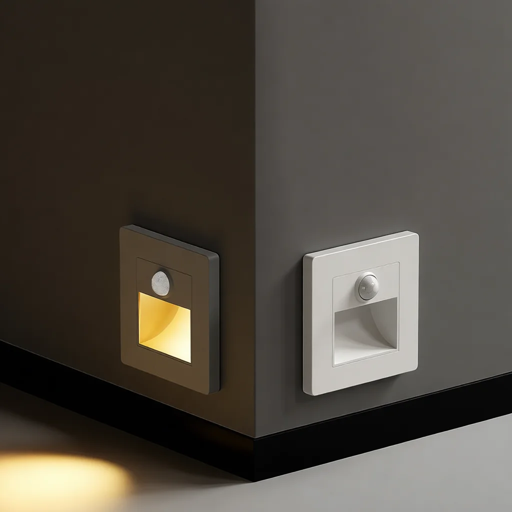 Modern Smart PIR Motion Sensor LED Recessed Wall Lamp Footlight For Stairway Aisle Hallway Home Indoor Lighting