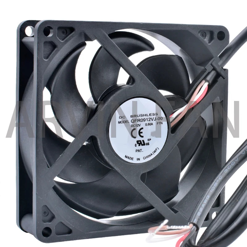 Brand New Original QFR0912VJ-00 FTN 9cm 92mm Fan 92x92x25mm DC12V 0.60A 4 Lines High-volume Cooling Fan For Server Chassis