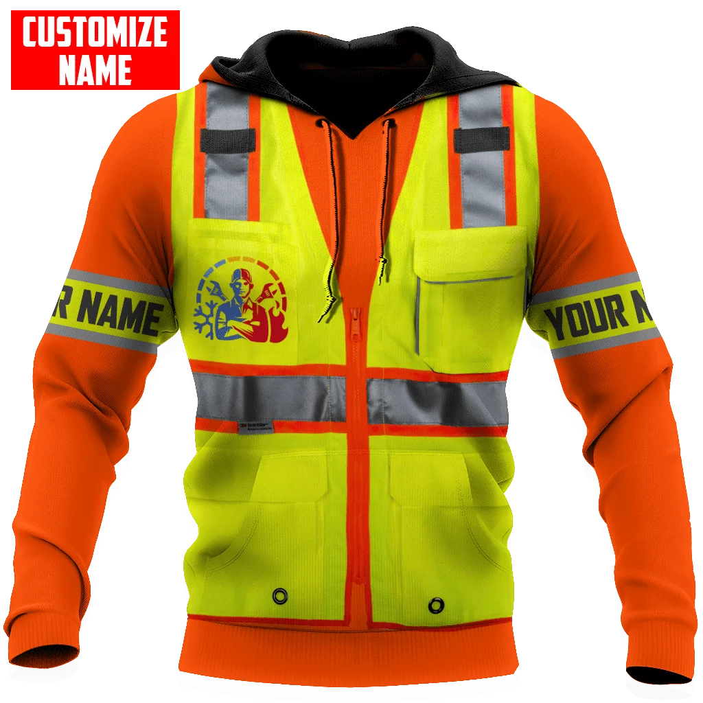 Customized Name HVAC 3D Full Printed Unisex Deluxe Hoodie Men Sweatshirt Streetwear Zip Pullover Casual Jacket Tracksuit-489