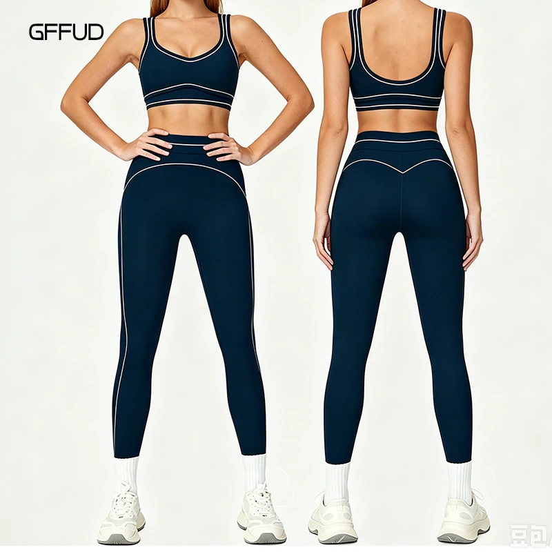 

Premium Yoga Set Women High Waist Push Up Leggings Quick Dry Sports Bra Top Gym Running Athletic Wear Active Clothes Fitness