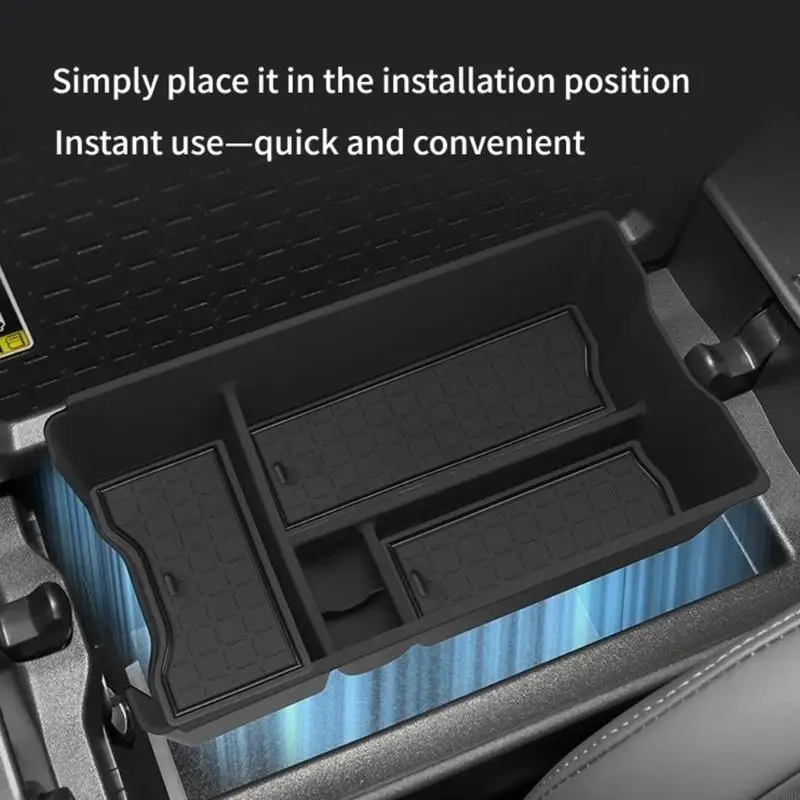  Armrest Storage Box Insert with Split Sections for Car Console Use
