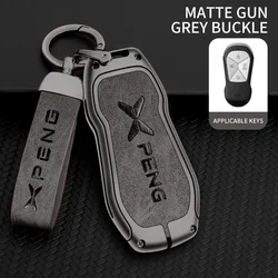 Metal Car Key Fob Cover Case Shell For Xpeng Xiaopeng P5 P7 G9 G3i Holder Interior Keychain Leather Accessories