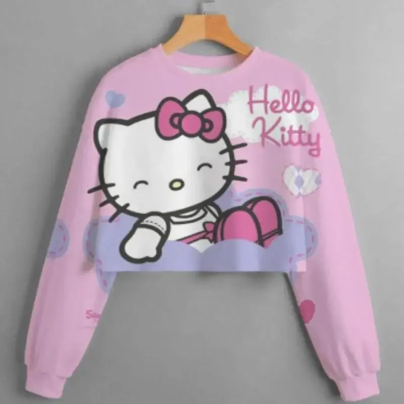 سانريو كورومي الفتيات البلوز القصير مرحبا كيتي الكرتون جديد عارضة أنيمي Kawaii ربيع الخريف طويلة الأكمام الجلد ودية لينة
