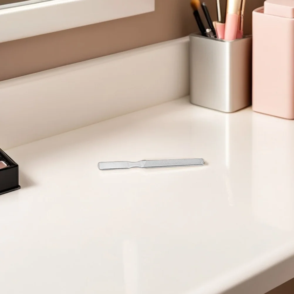 

5Pcs Stainless Steel Nail Files Four Sided Ergonomic Design Nail Buffer Polisher for Natural Acrylic Gel Nails Manicure Pedicure