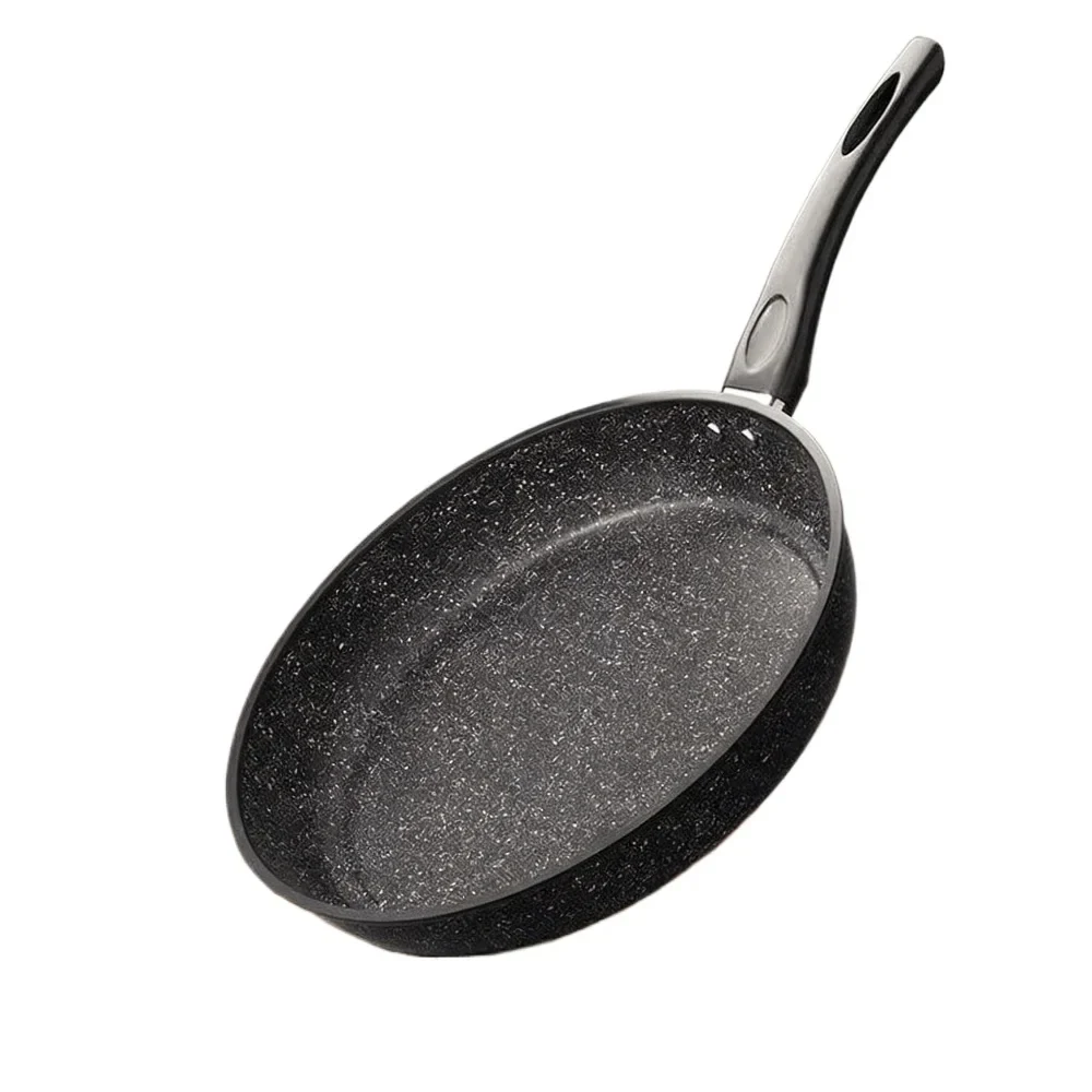 Sartén de 1 Pieza con Fondo Plano para Bistec, Sartén de Piedra Maifan para Cocina, Sartén para Tortilla, Sartén para Cocinar con Poco Aceite, Apta para Todo Tipo de Estufas
