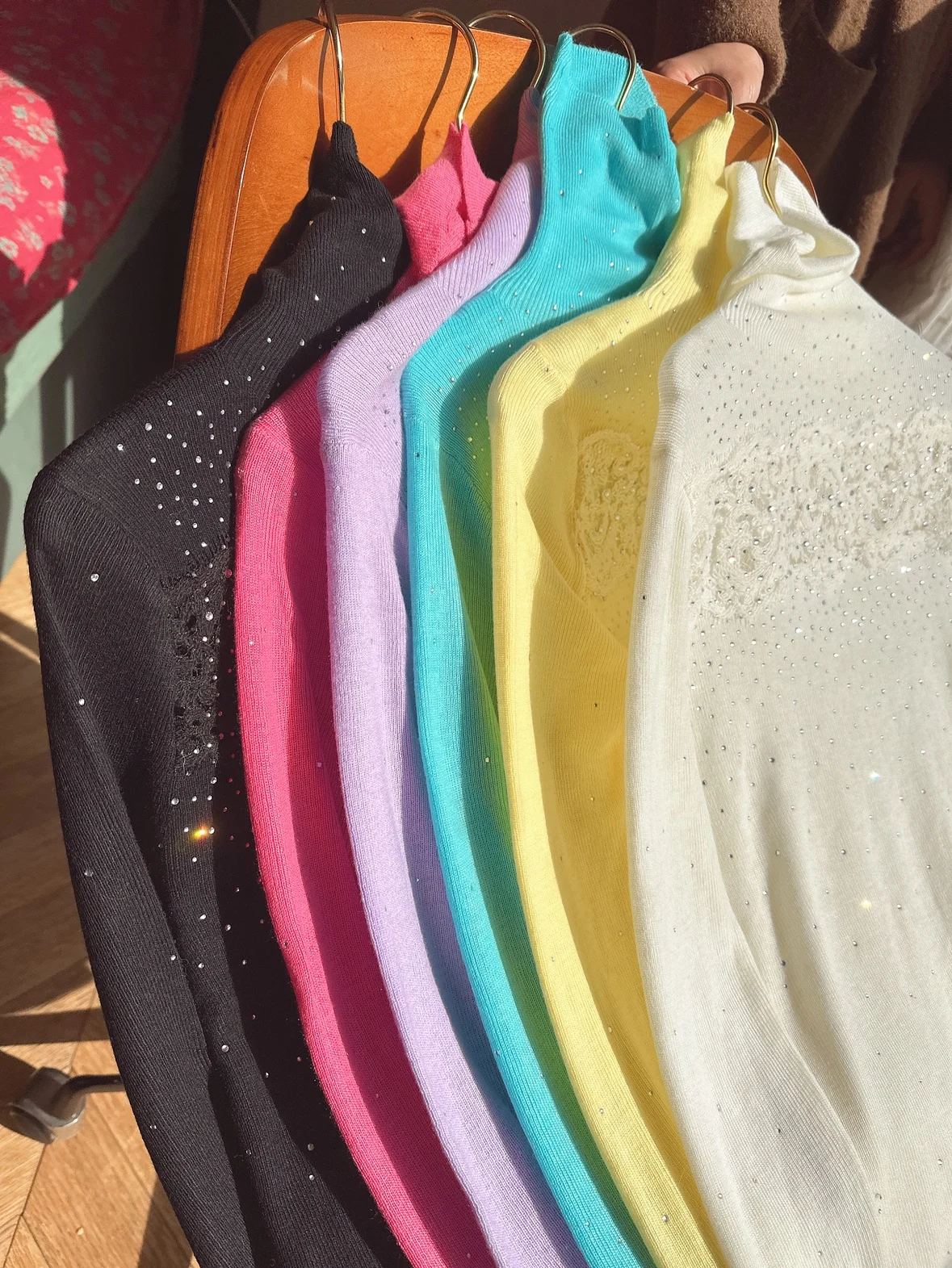 

Женская утепленная шерстяная вязаная кофта с высоким воротником и длинным рукавом, свободного кроя, для повседневной носки, осень-зима 2025