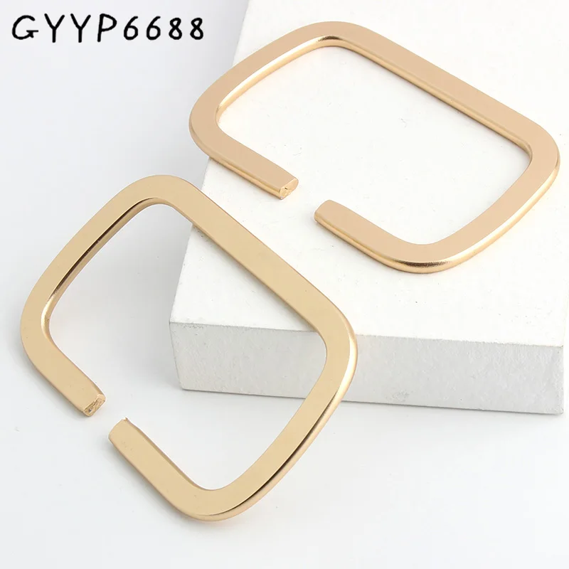 1-5-20pcs 9.5x6cm Light Gold Top Quality Alloy Square Handle For Handbag Purse Woman Bag Parts