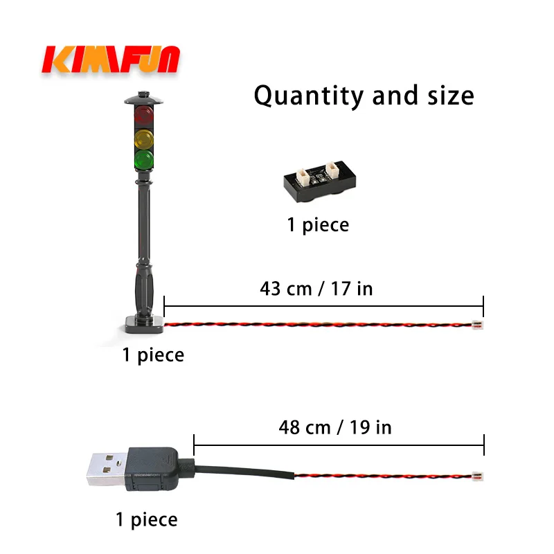 1pcs LED MOC Street Automatic Cycle Traffic Signal Light Building Blocks City Series Bricks Block Set Model