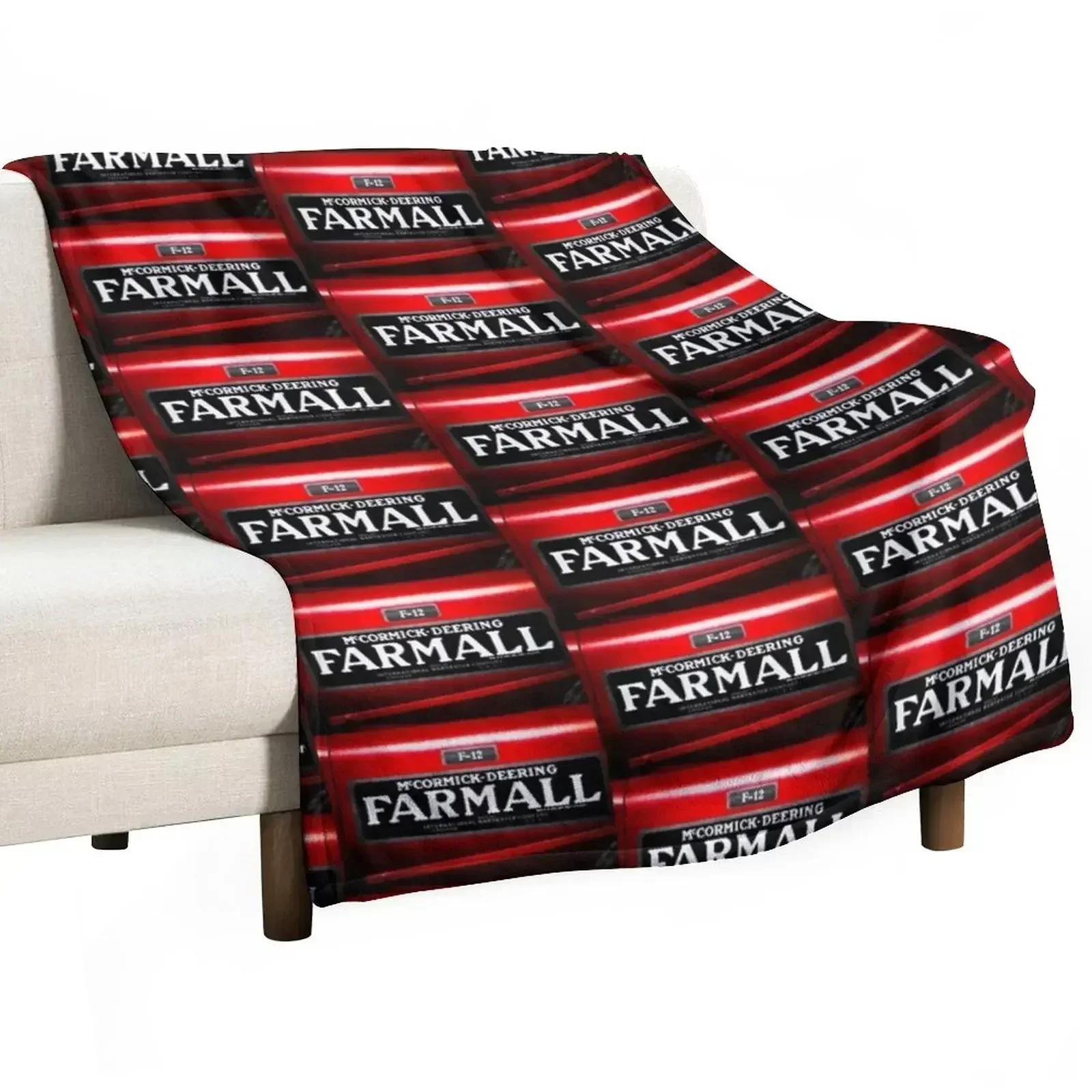 

Farmall International Harvester McCormic Deering Throw Blanket Flannel Fabric Thermal Blankets