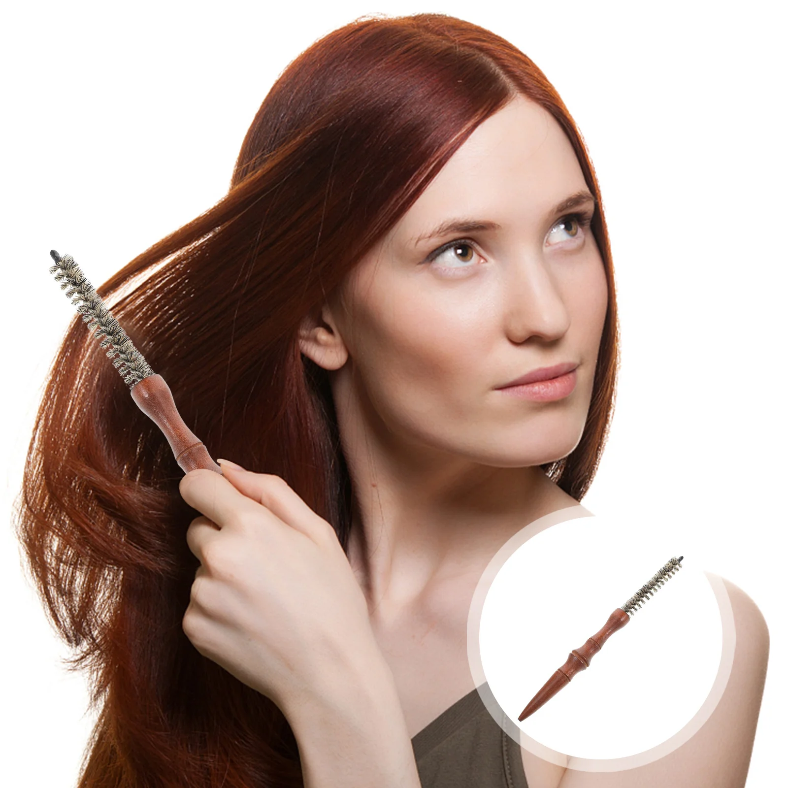 

Профессиональная маленькая круглая расческа для сушки феном, термостойкая роликовая расческа для укладки кудрявых волос, унисекс, портативный дизайн