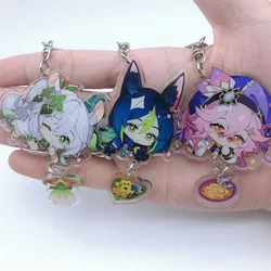 Game Impact Dori Dainsleif Kaedehara Kazuha Tighnari Xiao Keychain Badge Accessories Anime Key Chain Cartoon Pendant