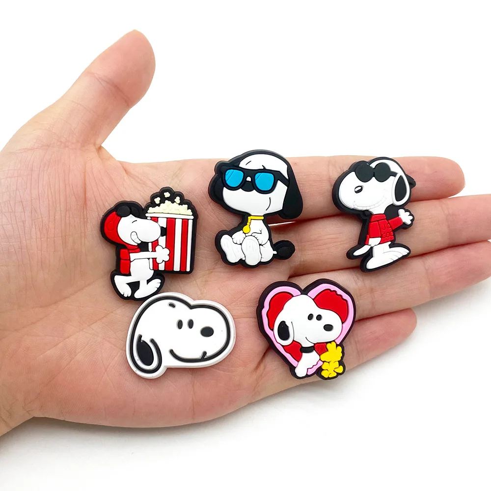 Cartoon Snoopy PVC Soft Glue Droplet Removable Decorative Buckle DIY Shoe Charms Accessories for Crocs Sandals Y2k Fashion Toys view 3