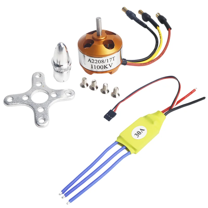 XXD A2212 A2208 930KV 1000KV 1400KV 2200KV 2700KV Bezszczotkowy silnik z bezszczotkowym regulatorem prędkości silnika ESC 30A do drona RC FPV