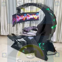 Hot Sale Silla Gamer Workstation zero Gravity Recliner RGB LED Light Speaker predator Thronos Cockpit Gaming Chair