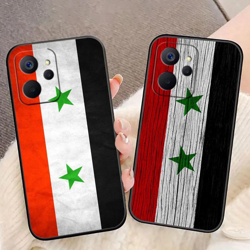 S-Syrian Flag Phone Case For OPPO REALME 12 11 10 9 9I 8I 8 7I 7 6I 6 5S 5 3 1 PRO PLUS 4G 5G Silicone Case Funda Capa Shell