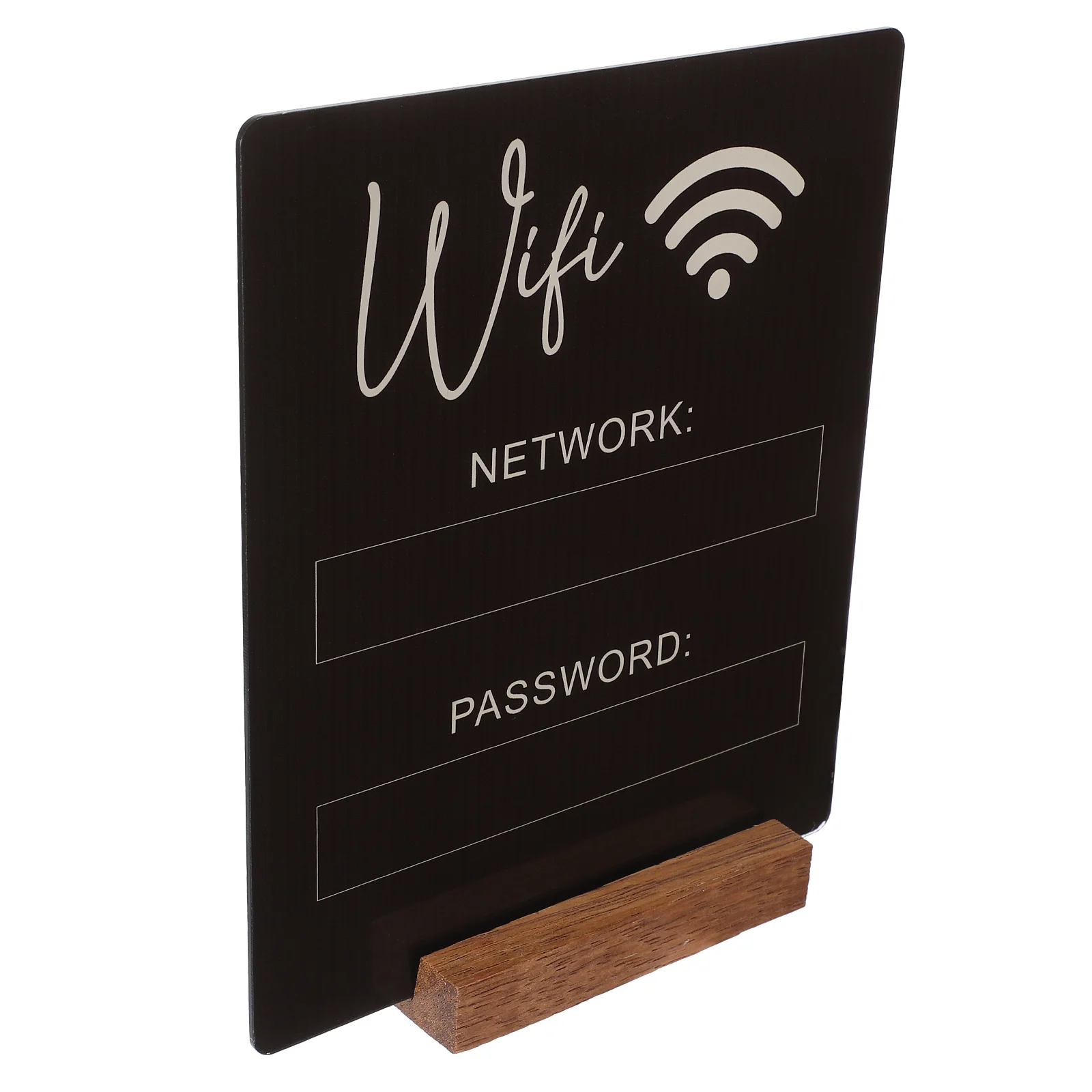 Rappel de mot de passe WiFi pour les invités, panneau acrylique, réseau sans fil, table de chambre