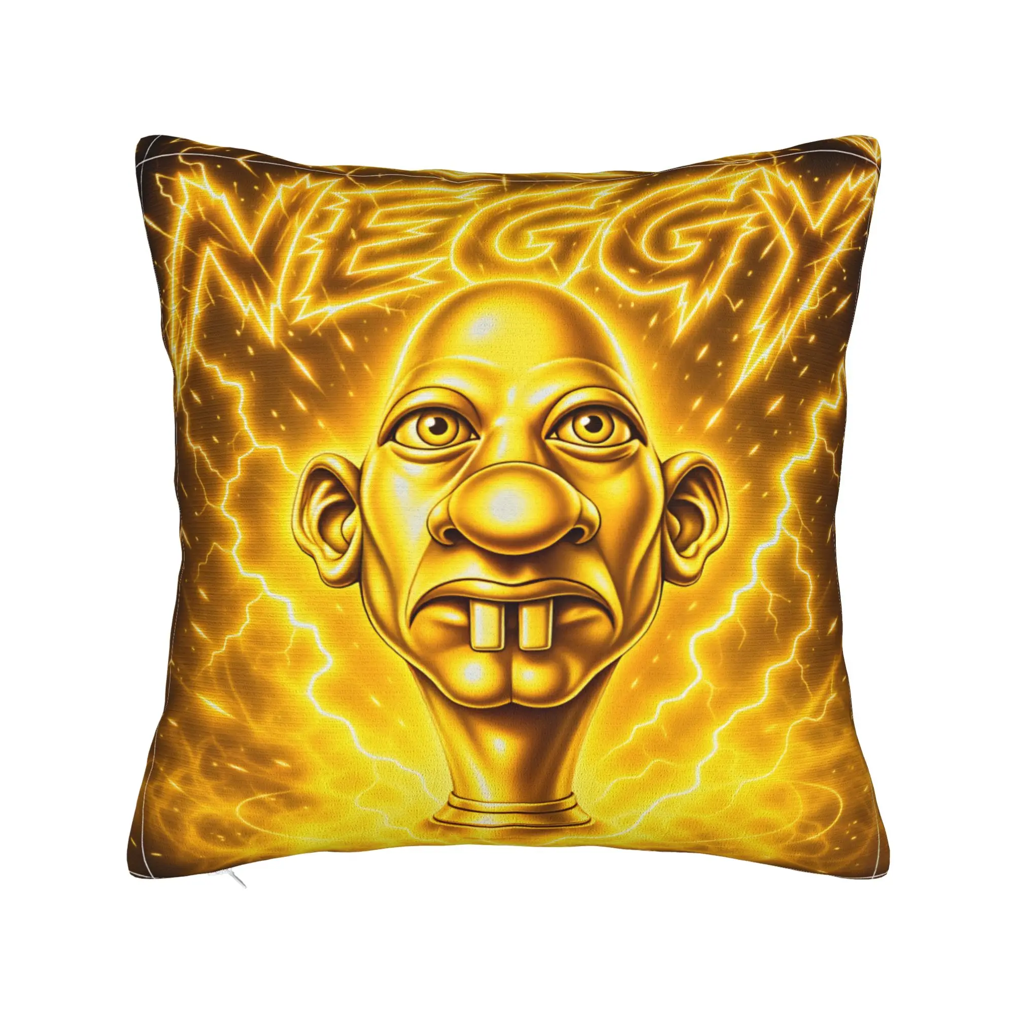 Pillow Case Neggy Golden Neggy Text Yellow Lightning Storm Custom  Pillow Cover For Living Room Chair Kawaii Pillowcases