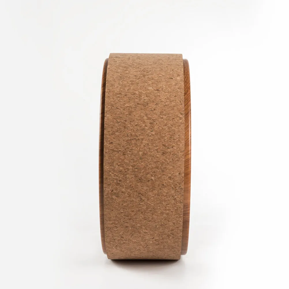 Natural cork yoga wheel for backbends and stretching
