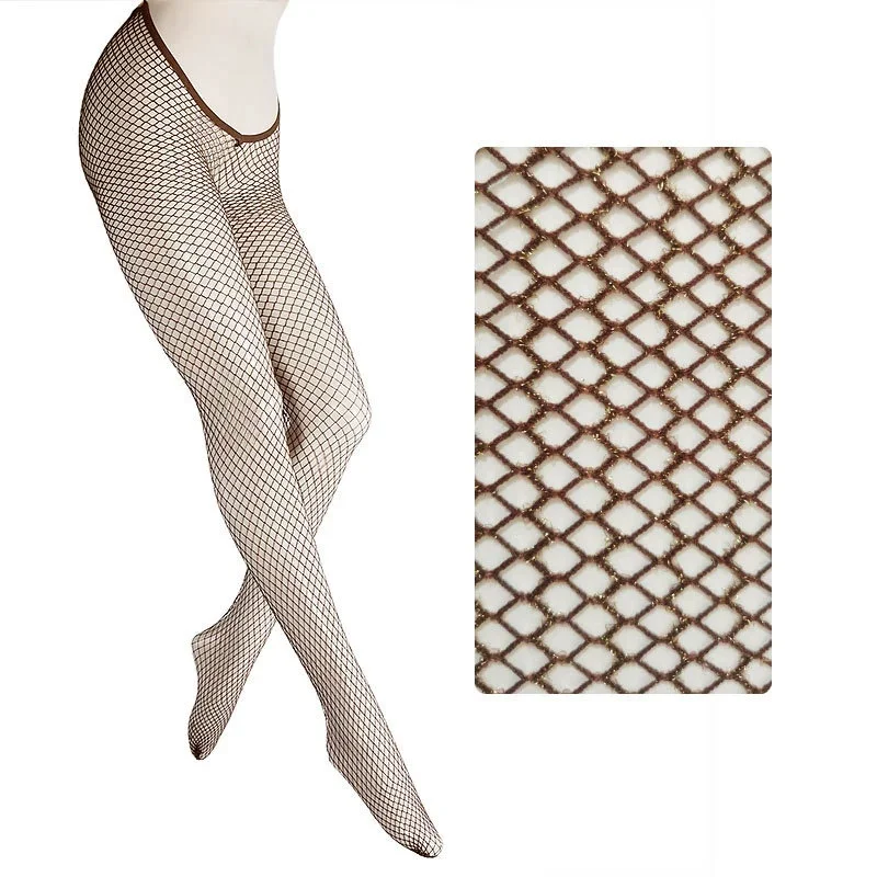 Glitzernde V-förmige Netzstrumpfhose mit Niedriger Taille für Damen, Sexy Durchsichtige Strumpfhose für Pole Dance, Nachtclub und Party – Detail 5