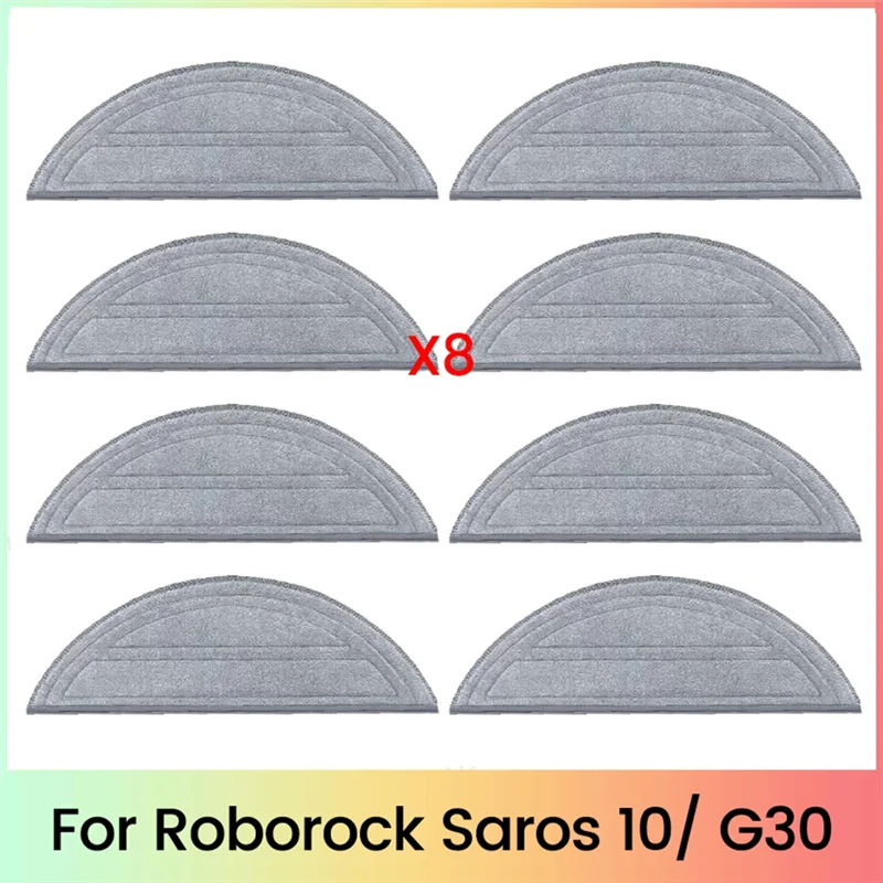 CKFAM-Mop Pads Replacement For Roborock Saros 10 / G30 Robot Vacuum Cleaner Reusable Washable Mopping Cloth Accessories
