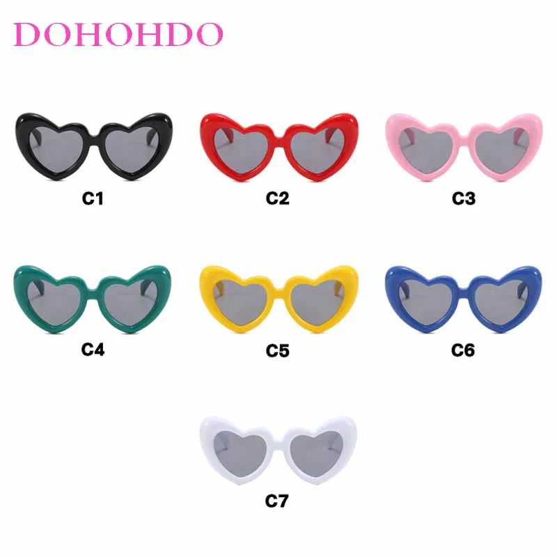 DOHOHDO New Ladies Love Heart Sunglasses Retro Big Frame Women Sunglasses UV400 Protection Summer Shades Eyewear Oculos De Sol