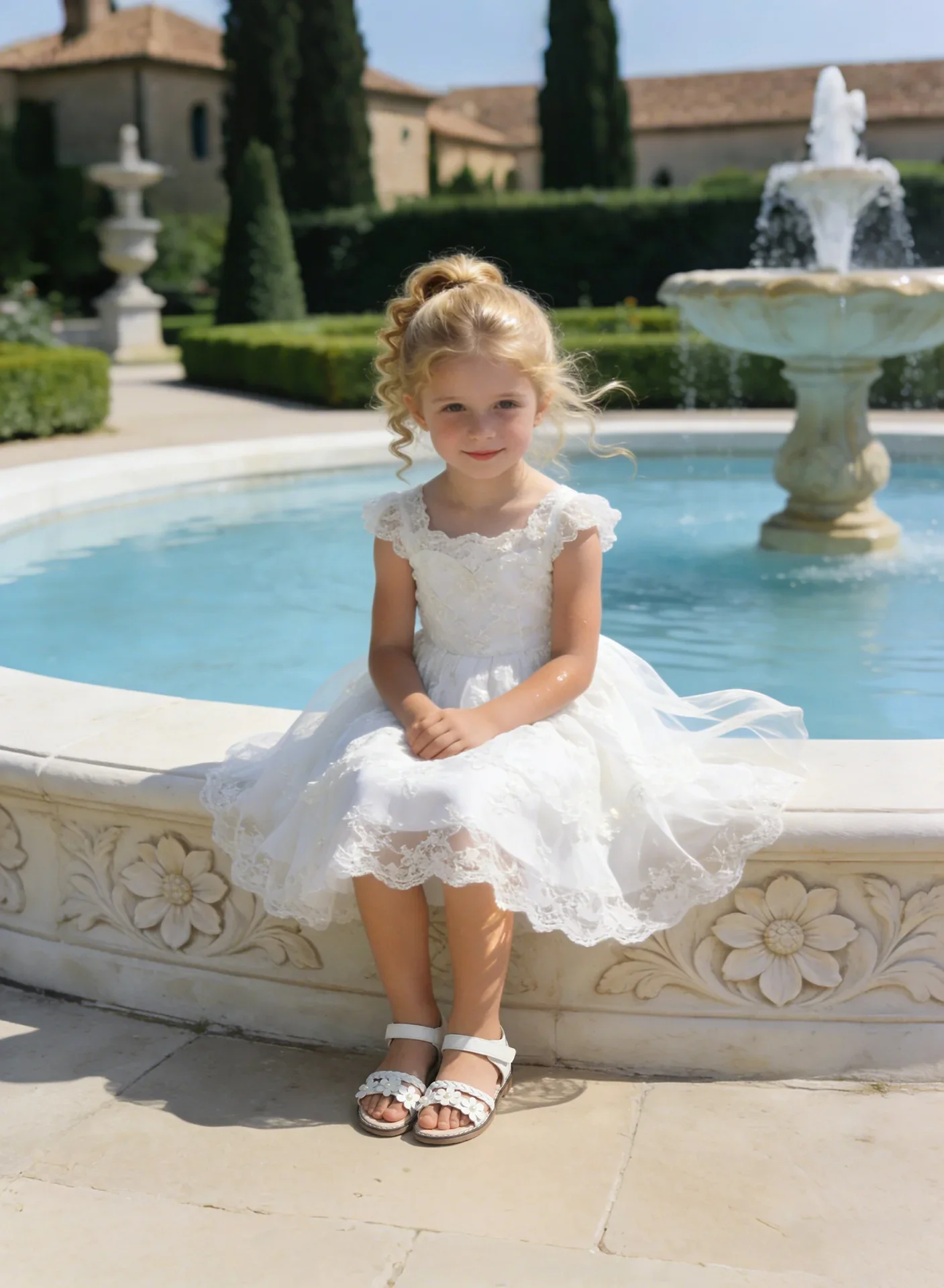 Girls Summer Sandals Flower Pearl Princess Shoes Toddler Kids Non-slip Rubber Sole Flat Soft Beach Sandals Sweet Party Shoes