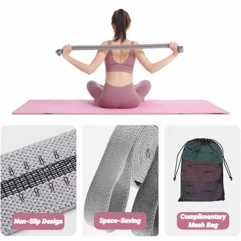 3 قطعة مجموعة حزام التوتر المتماسكة 2 متر أربطة المقاومة الطويلة للياقة البدنية تمتد سحب ما يصل التدريب الأشرطة المرنة ممارسة #5