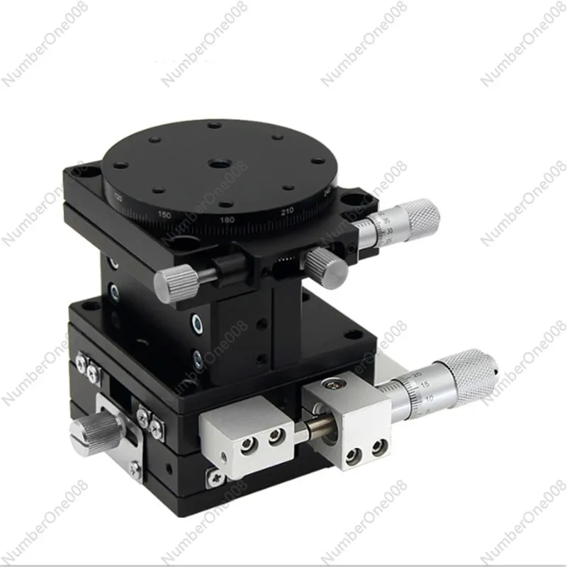 XYZR Axis diameter 90mm Knob Micrometer Sliding stage Guide Rail Type Platform Manual Displacement Sliding Table LT90-LM