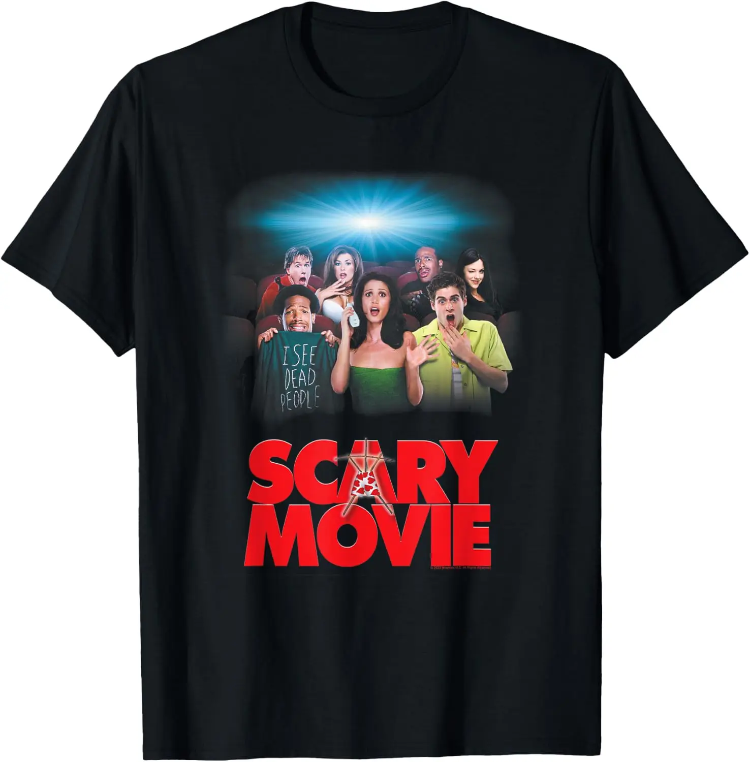 Poster Classic Y2K Horror Comedy T-Shirt Unisex Fashion Printed T‑Shirt for Men Women, 100% Cotton Crew Neck Soft Lightweight Anti‑Pilling Tees,fashion printed t‑shirt, unisex graphic tee, , casual gift t‑shirt