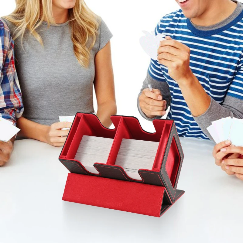 Kartendeckbox mit 2 Commander-Displays, Doppeldeckbox für mehr als 140 Karten mit einem Ärmeln, passend für TCG CCG Magic Cards – Detail 5