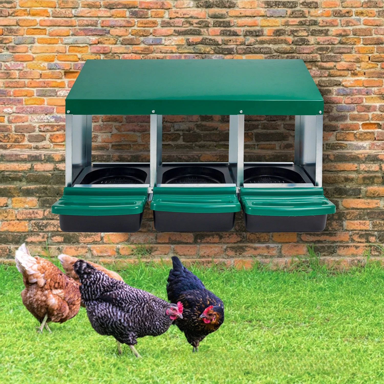 Factory Direct 2026 Chicken egg laying galvanized egg laying box can be hung flat 34 holes easy to assemble