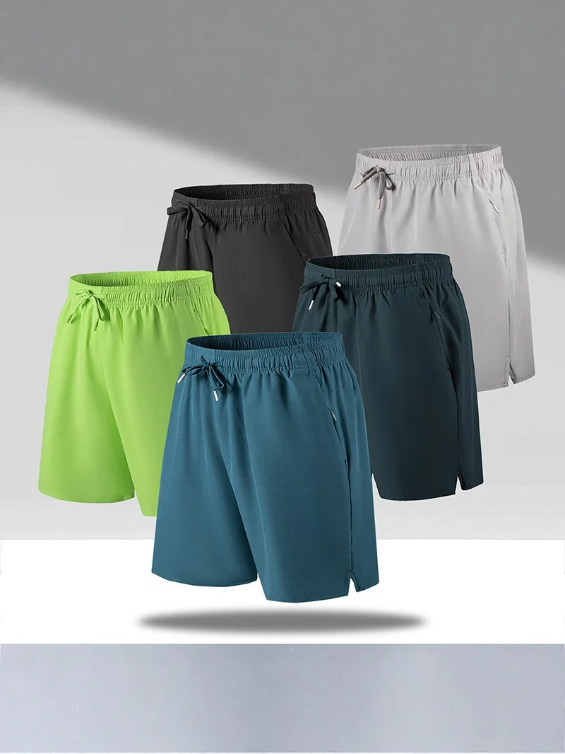 2026 Summer Men's Sport Workout Shorts Quick Dry Athletic Shorts Lightweight Running Shorts with Pockets Gym Beach Pants Male 