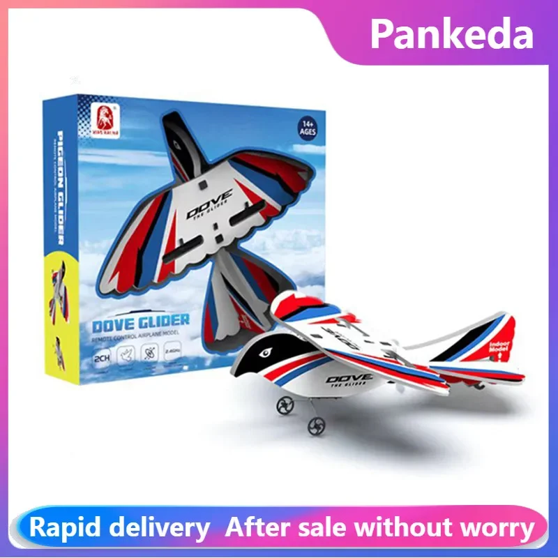 

New Design 2.4GHz Radio Remote Control Pigeon Model Glider Fixed Wing Durable MPP Foam Colorful LED Kids RC Airplane Toy Gift