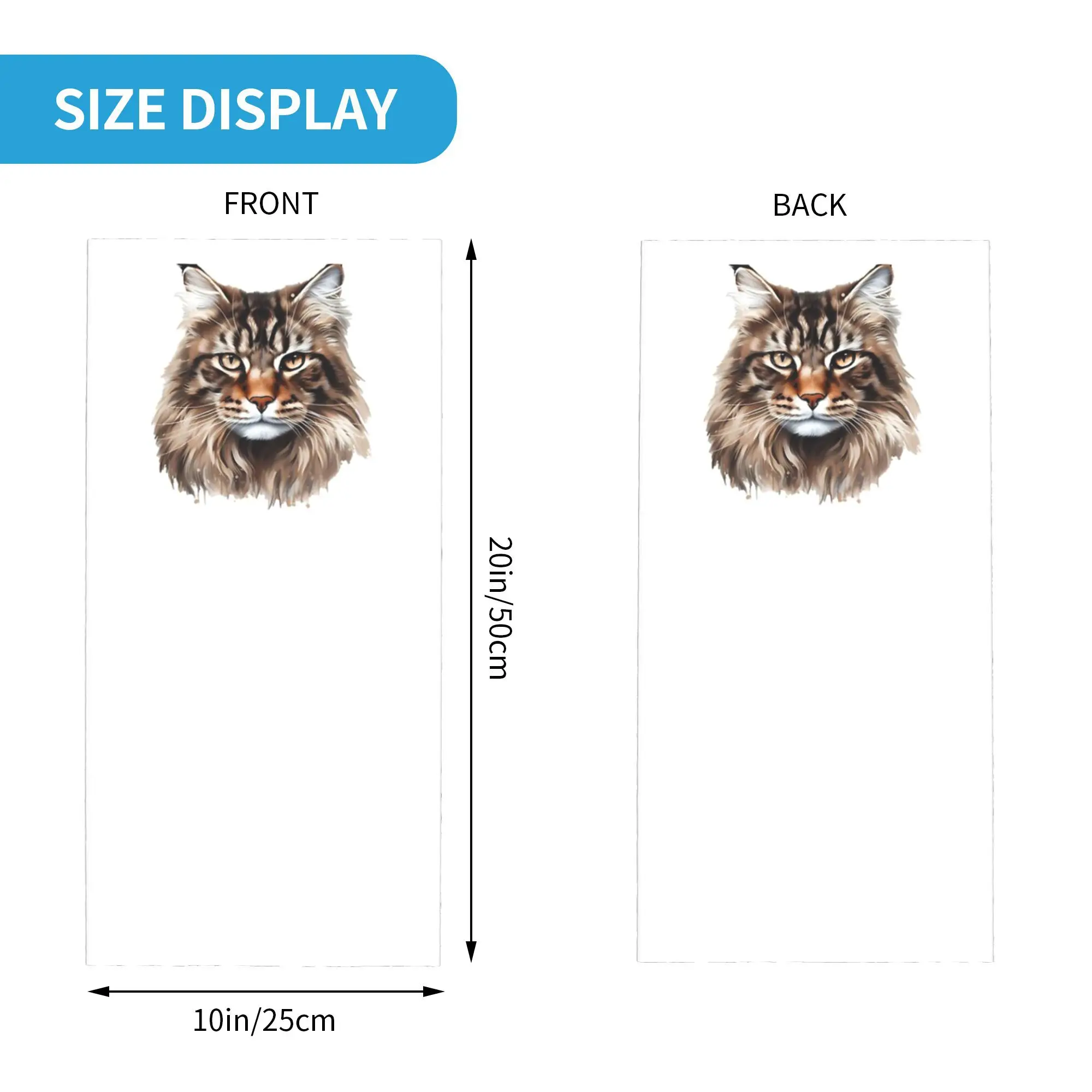 Бандана с котом Мейн-кун, волшебный шарф с принтом, универсальный велосипедный шарф, походная рыбалка для мужчин, женщин, взрослых, моющийся