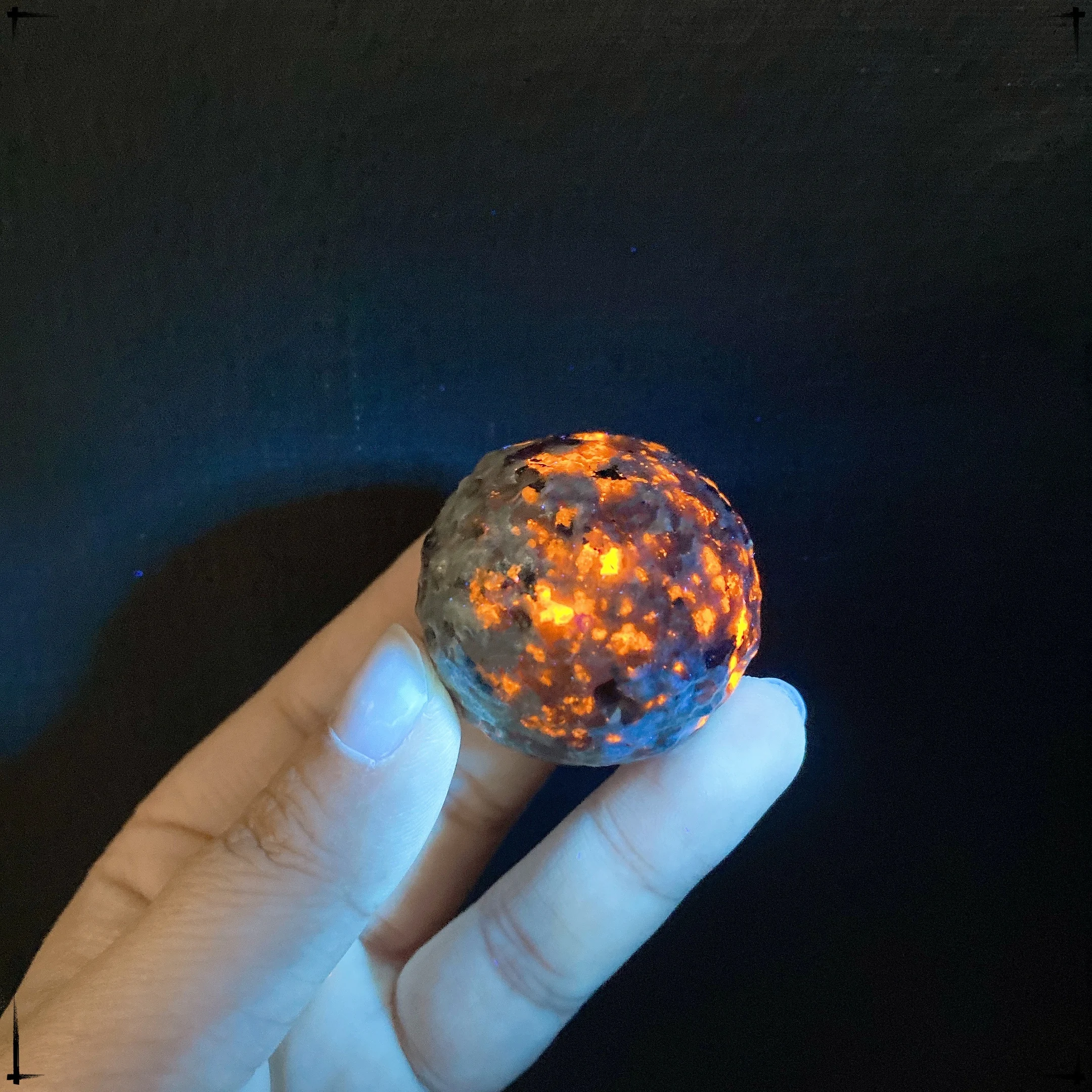 35mm Natural Yooperlite Moon Sphere Crystal Ball Powerful Chakra Energy Flame Stones Sphere Wicca Crystals Witchcraft Gift