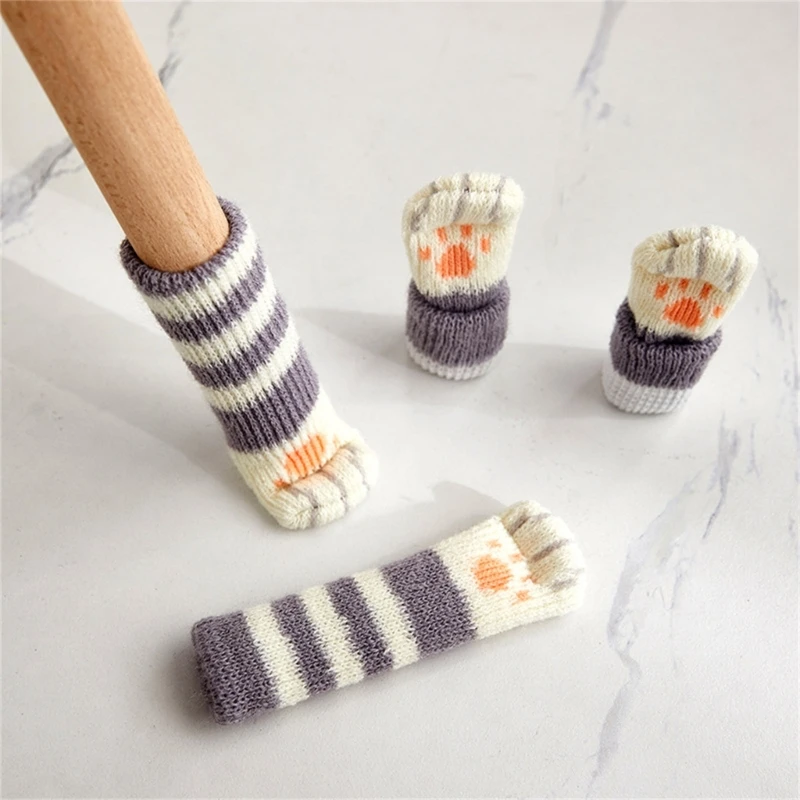 1 Bộ Ghế Chân Tất Dệt Kim Nội Thất Miếng Lót Sàn Đàn Hồi Cao Bảo Vệ 6-17Cm Trang Sức Giọt