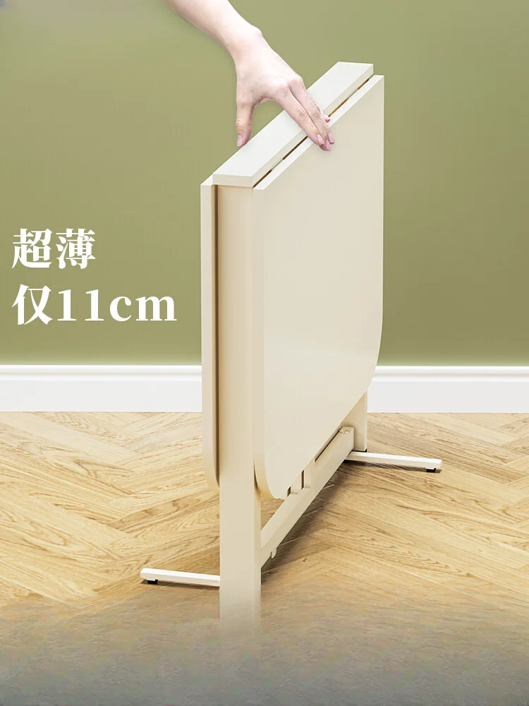 Folding household small apartment dining table rental room simple dining chair free installation ultra-thin folding