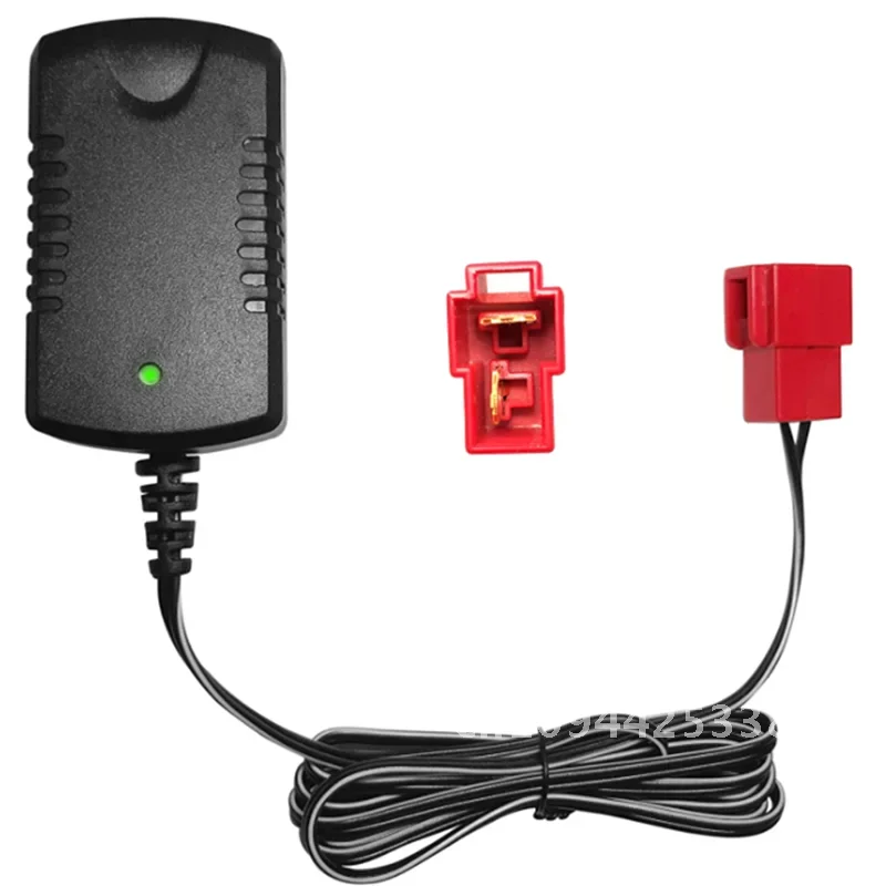 Cargador de batería de coche para niños de 6V, cargador 7V800, cochecito de bebé eléctrico, suministro de batería de juguete, adaptador de corriente, enchufe cuadrado rojo