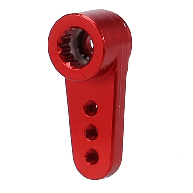 AS96-4Pcs 메탈 15T 서보 암 서보 혼 EMAX ES08MA II 서보 호환 Axial SCX24 1/24 RC 크롤러 자동차 부품, 레드 + 블랙