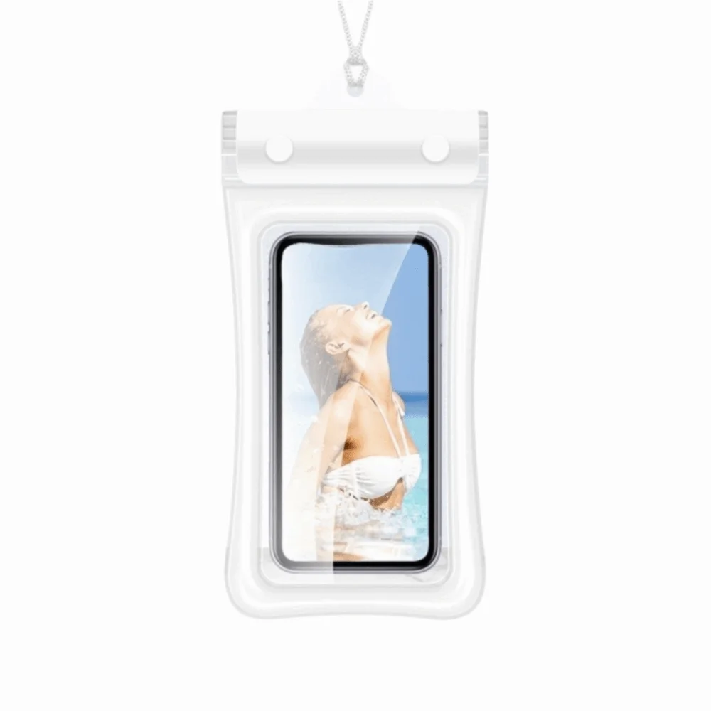 Floating Design Water-Sprinkling Festival Phone Pouch Full View Touchable Swimming Bag Thickening Airbag Three Fold