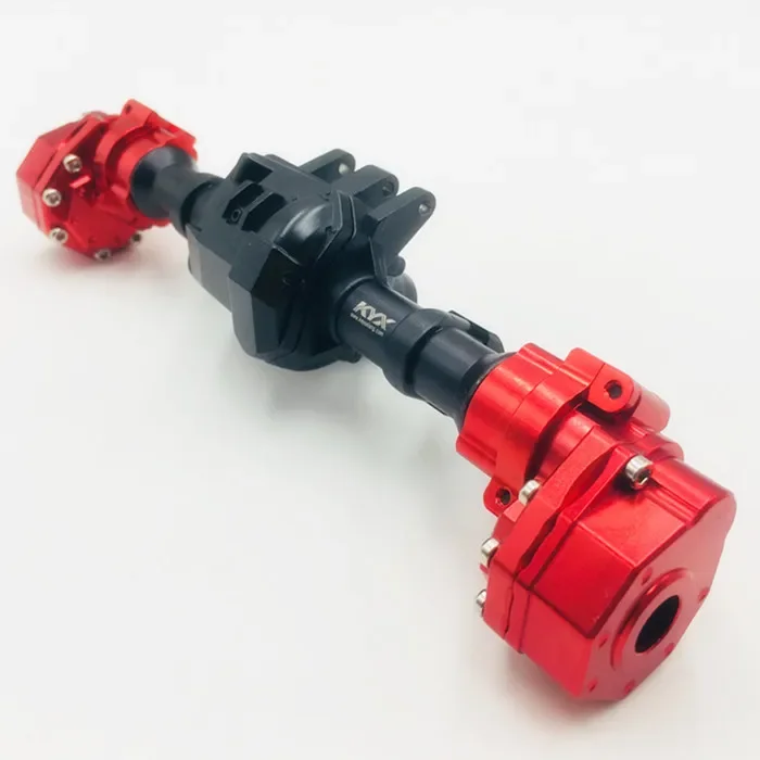 KYX Racing carcasa del eje trasero de aluminio carcasa del eje Unidades de carcasa del eje del Portal para 1/10 coche trepador de control remoto Traxxas TRX4