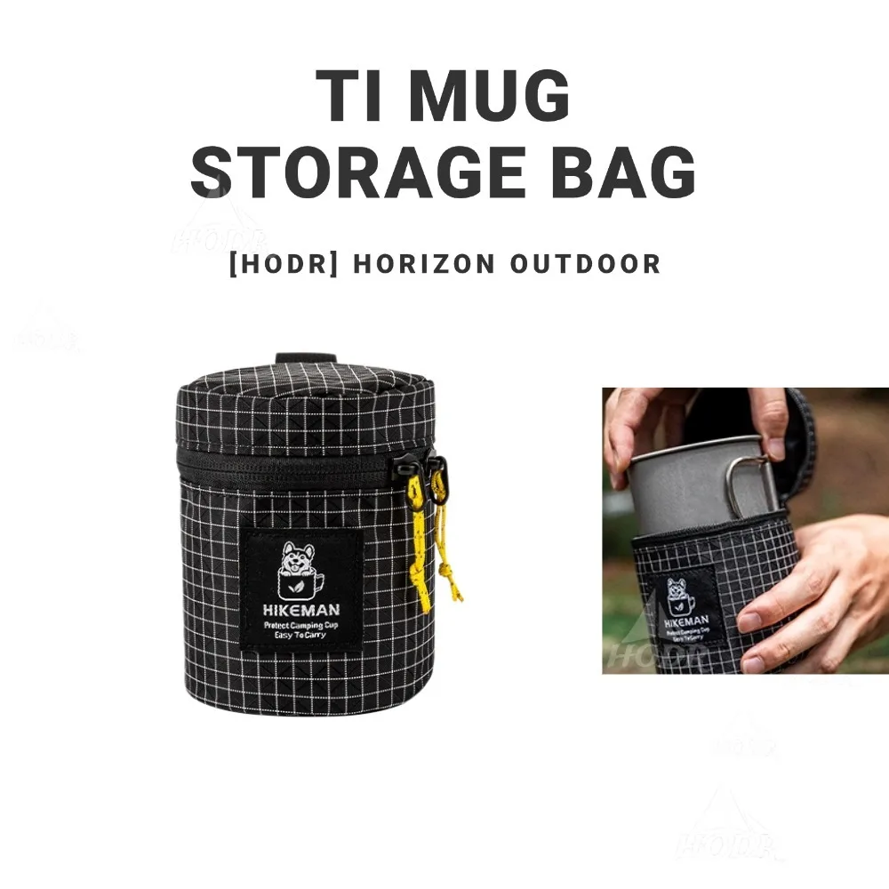 [HODR] Dyneema Sac de rangement pour tasses en titane pour tasses de 200 à 450 ml, ultralégères, légères, résistantes à l'eau, équipement de camping et de randonnée
