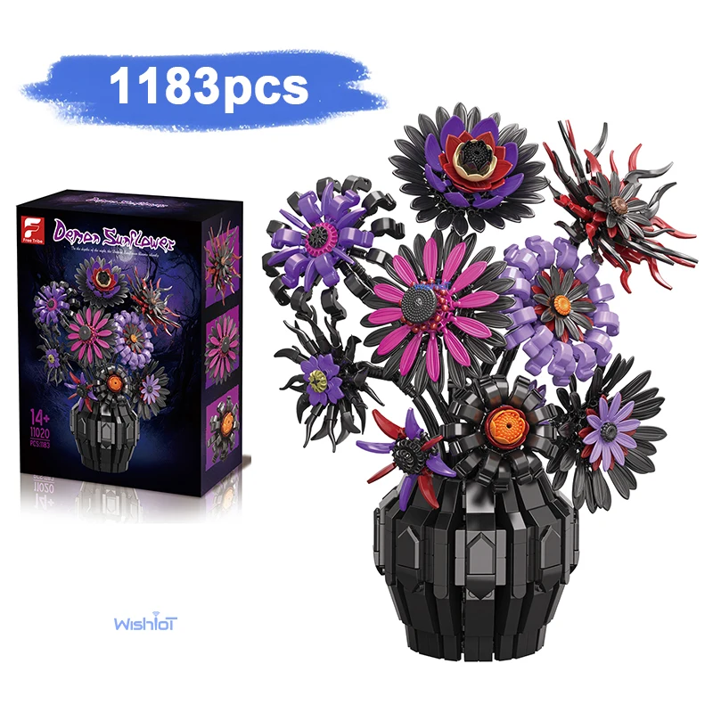 

Van Gogh Sunflower 1183PCS Building Set Elegant Purple Floral Art Model Unique Home Office Decor Perfect Birthday Gift Idea