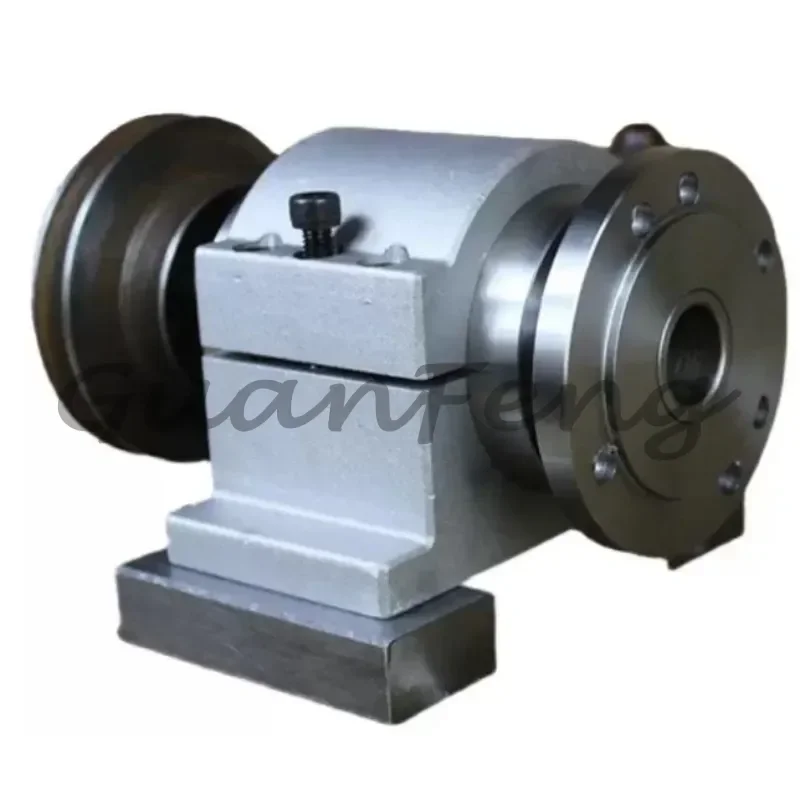 Precision Flange Lathe Spindle, High Strength Lathe Head Assembly, Stable for Industrial Turning Processing