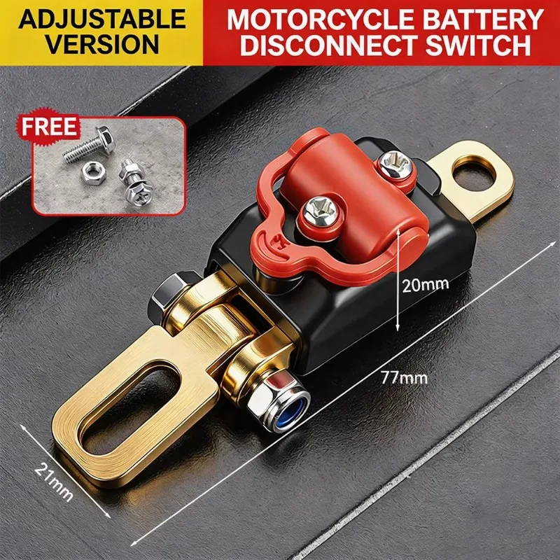 Interruptor universal de desconexión de batería para coche y motocicleta, 12V 24V, con cobre engrosado, protección contra fugas y corte de energía, herramienta manual.